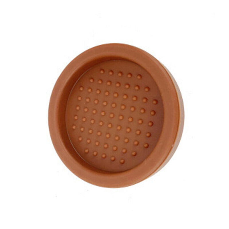 Non-slip Coffee Tamper Pad Silicone Coffee Powder Hammer Press Mat (Brown) Newly