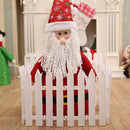 Courtyard Garden Guardrail Decorative Barrier White PVC Christmas Tree Fence