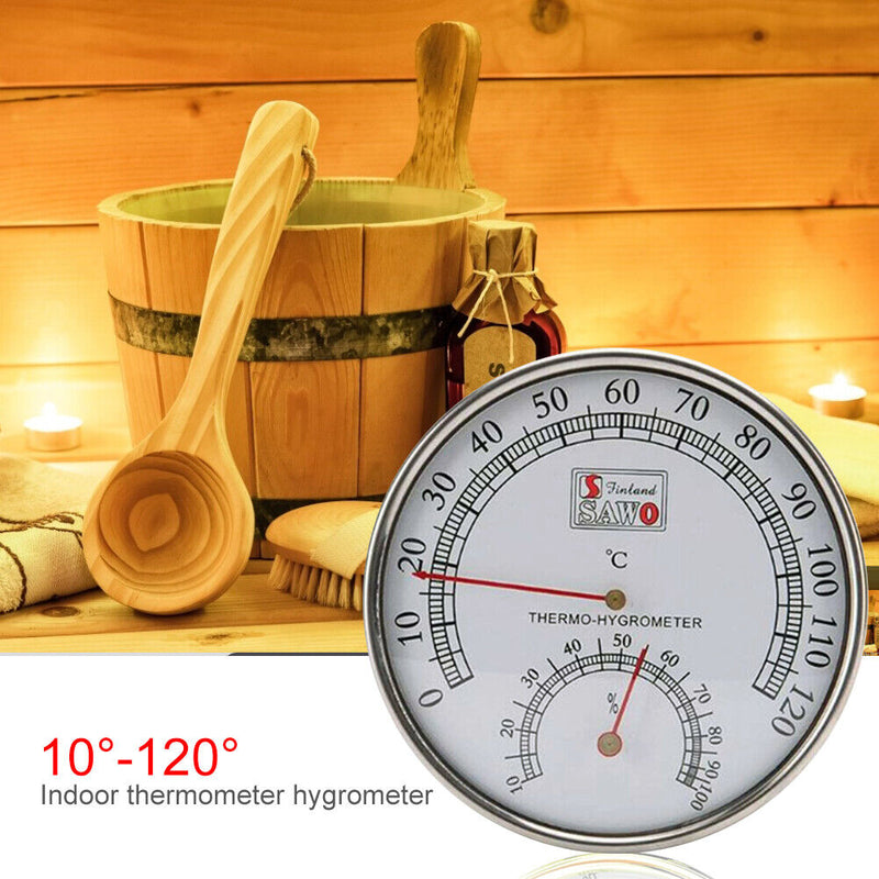 Thermometer Hygrometer Metal Case Sauna Room Temperature and Humidity Meter