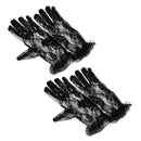 Black Women Sun Protection Gloves Driving Gloves Bride Mittens Lace Gloves