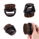 Men Beard Brush Mustache Shaving Brush Facial Hair Comb Duster(Dark Brown) Newly