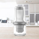 Portable Press Silicone Oil Bottle Brush Storage Cover Kitchen Tool(Grey*2)