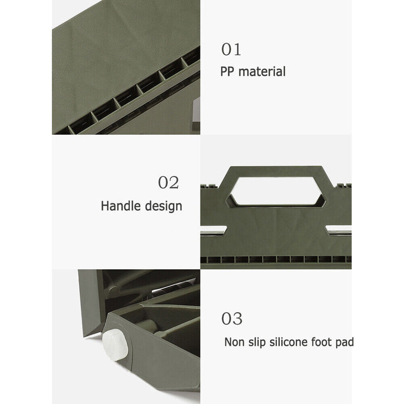 Outdoor Portable Folding Stool Campstool for Adults Children (Army Green) Newly
