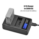 LP-E5 LCD Dual Port USB Battery Charger for Canon EOS 1000D 500D 450D Kiss Newly
