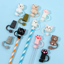 Reusable Straw Tips Cover Silicone Straw Plug Cup Accessories Drinking Dust Cap