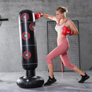 Inflatable Boxing Bag Train Punching Stand Fitness Equipment (Black 1.6m)
