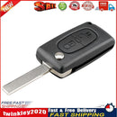 2 Buttons Flip Folding Key Case Blank Shell for Peugeot 207 (CE0536+HU83) Newly