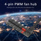 5-Port Desktop PC Cooler Cooling Fan Hub Splitter Controller for 4-Pin PWM Fan