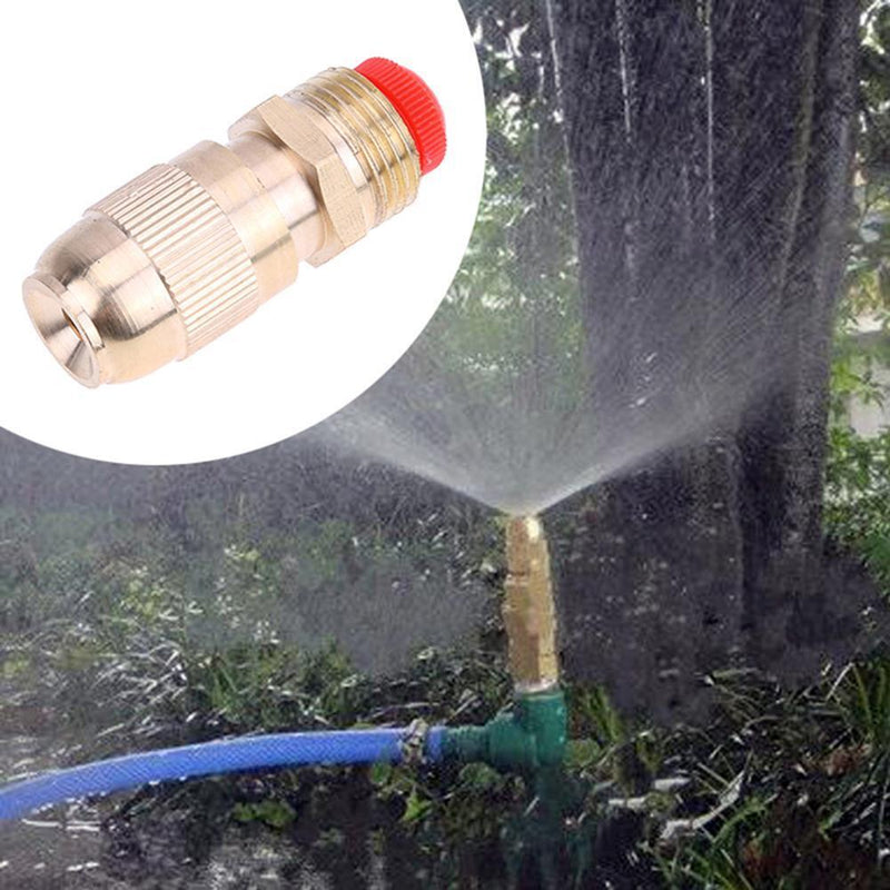 1/2Inch Adjustable Water Flow Brass Spray Misting Nozzle Sprinkler(Medium)