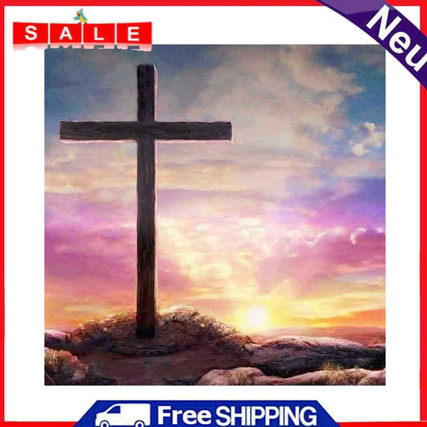 Diamond Painting 5D Full Round Drill Mosaic DIY Color Cross Wall Decoration Kit