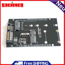 M.2 NGFF MSATA SSD to SATA 7 15Pin 2.5 Inch Adapter Card 2 in 1 Computer Riser