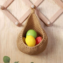 Wall-Mounted Jute Fruit Vegetable Basket Wall Hanging Storage (32x25cm) Newly
