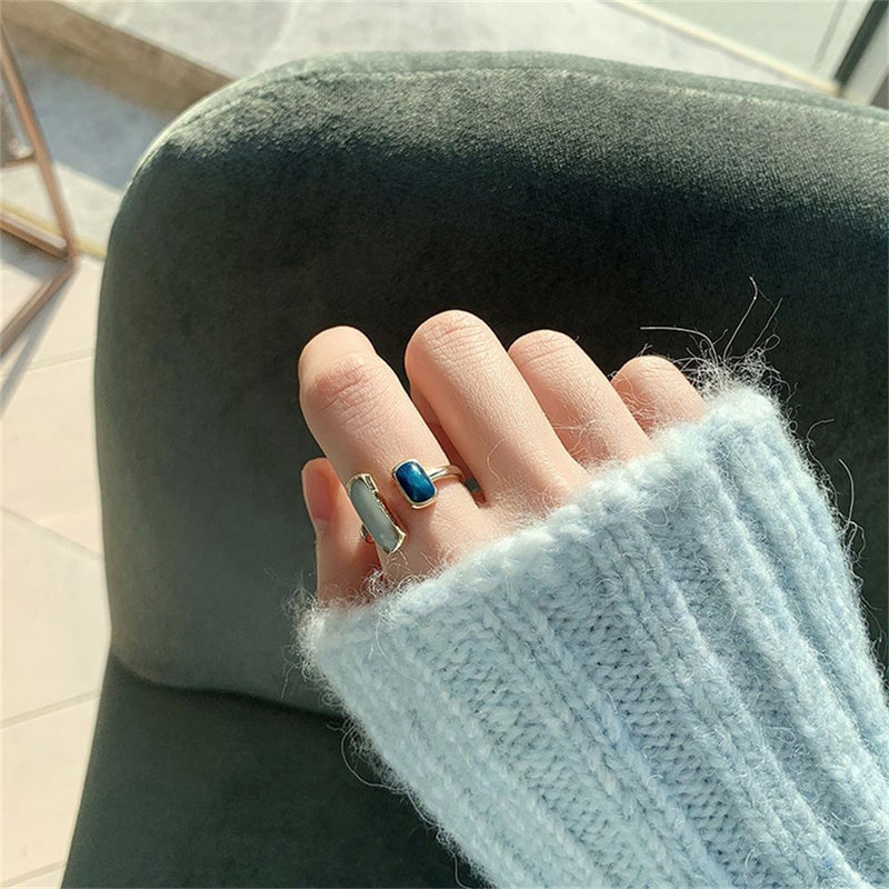Women Girl Fashion Open Jewelry Finger chain Adjustable Open Ring Dripping oil