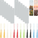 Aluminum DIY Tags White with Tassels Blank Bookmarks Sublimation Bookmark