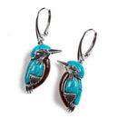 Turquoise Jewelry Gifts Necklace Ear Dangle Bird Earrings Ear Hoop Pendant