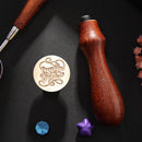 Retro Wax Seal Stamp Happy Birthday Paint Wood Seal DIY Sealing Wax (15) Newly