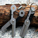 Outdoor Survival Pocket Steel Keychain Keyring CL G8N8 Q3D2 Tool Tool O2Z2