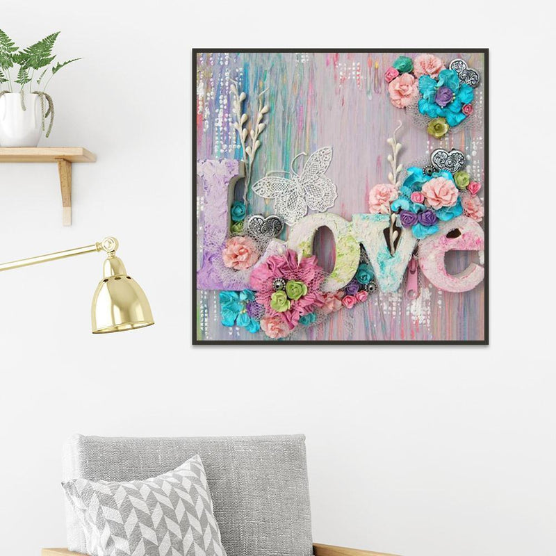 5D DIY Full Drill Diamond Painting Love Cross Stitch Embroidery Mosaic Kit Newly