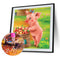 Diamond Painting 5D DIY piglet eating Full Round Drill Rhinestone Picture