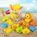 14pcs Beach Bucket Toys Kit Kids Summer Digging Sand Tool with Shovel Sandbox