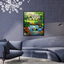 DIY Garden Mosaic Picture Kits Round Diamond Painting for Home Wall Decor Gift