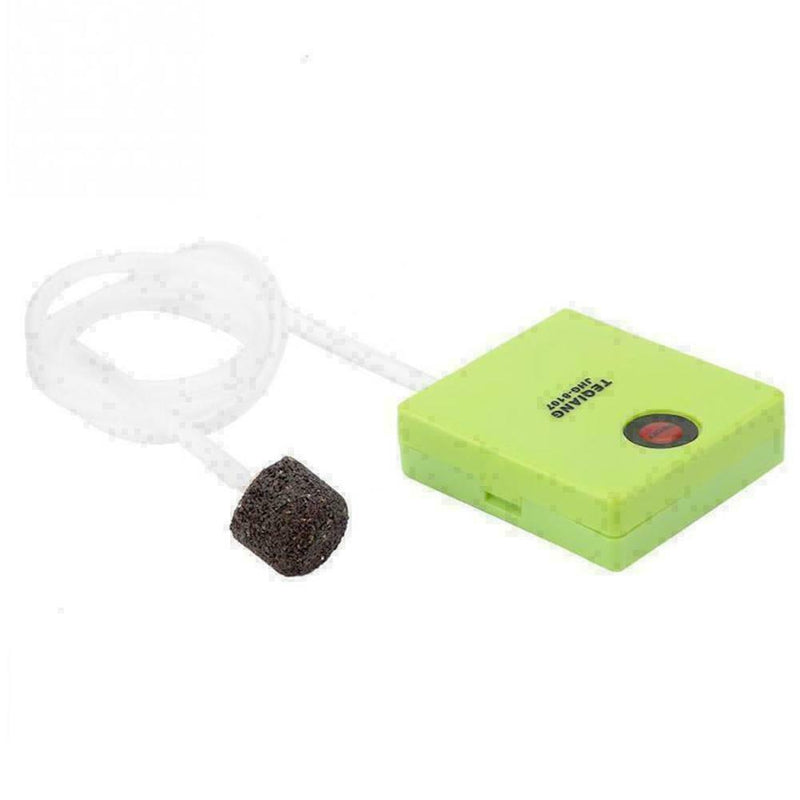 Aquarium Dry Battery Operated Fish Tank Pump Air Aerator With Stone Z3K9