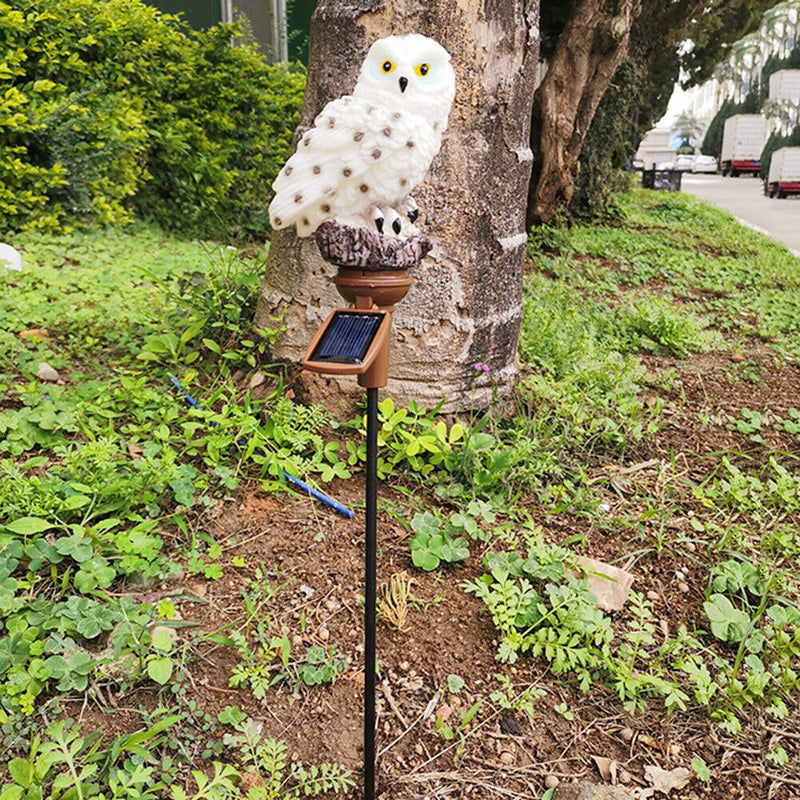 2pcs LED Solar Light Owl Outdoor Yard Lawn Stakes Lamp Home Garden Decoration