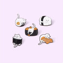 Clothes Cat Lapel Pin Sushi DIY Decoration Badge Enamel Pin Cartoon Brooch