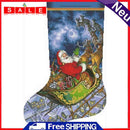 Christmas Socks Print Partial Embroidery Kits 11CT Stamped Needlework Home Decor