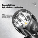 USB Rechargeable LED Beads Flashlight Portable Torch with Built - in Battery