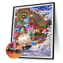 5D DIY Cartoon Gnome Full Round Diamond Painting Wall Decor Rhinestone Art De
