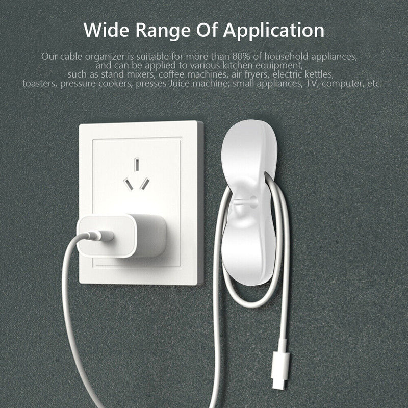 Wire Cable Organizer Holder Cord Wrapper Winder for Kitchen Appliances Computer