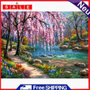 5D DIY Full Square Drill Diamond Painting River Tree Cross Stitch Embroidery Kit