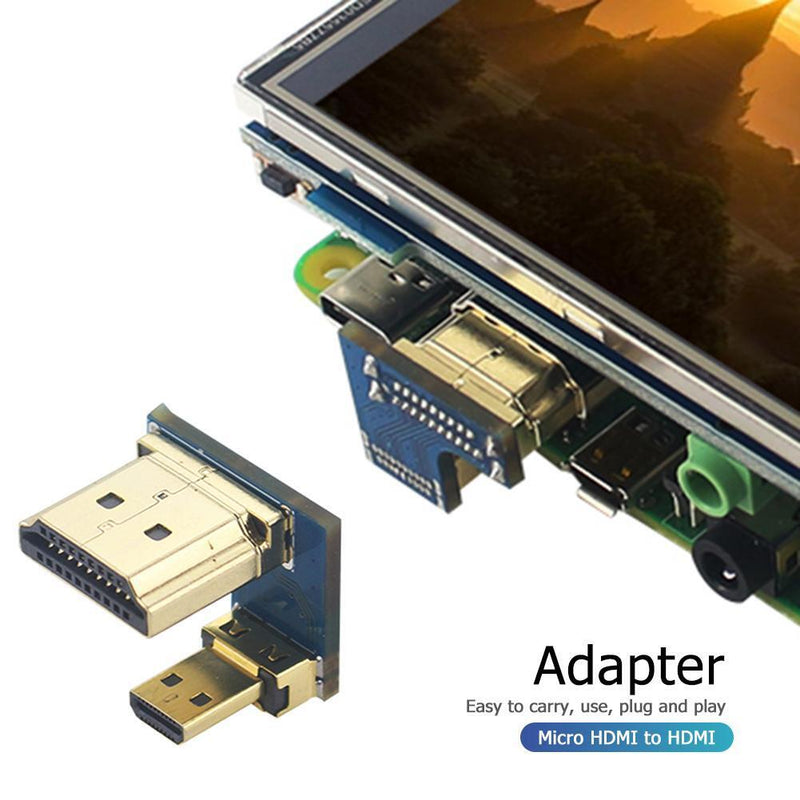 Micro HDMI to HDMI Converter HDMI Screen Connector Adapter for Raspberry Pi 4B