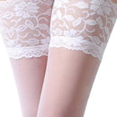 3 Pair white Women Sexy Thigh High Lace Stockings  (White)