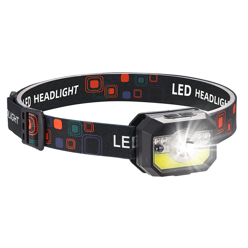 Super Bright LED Headlamp Sensor  Flashlight for Running Hiking Camping