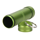 Aluminum Alloy Waterproof Case First-Aid Medicine Bottle with Key Ring