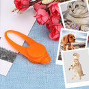 Silicone Light Pet ID Name Tag Dog Cat Anti-Lost Card Collar Pendant(Orange