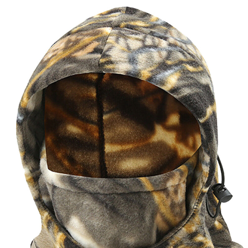 Winter Warm Cycling Fleece Hood Cap Windproof Face Neck Balaclava (Black)