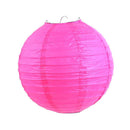 10Pcs  Round Paper Lantern DIY Hanging Ball Lamp Wedding Decor(Rose Red)