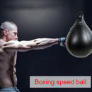 PU Boxing Speed Ball Training Inflatable Punching Pear-Shaped Bag (Black)