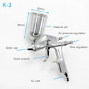 K3 HVLP Nozzle Auto Paint Air Spray Gun Pneumatic Car Primer Painting Brush