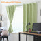 4pcs 100x130cm Full Blackout Shading Stars Curtains Hook Grommet Green