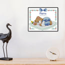 Partial Cross Stitch 14CT Cotton Thread DIY Cartoon Baby Counted Embroidery K