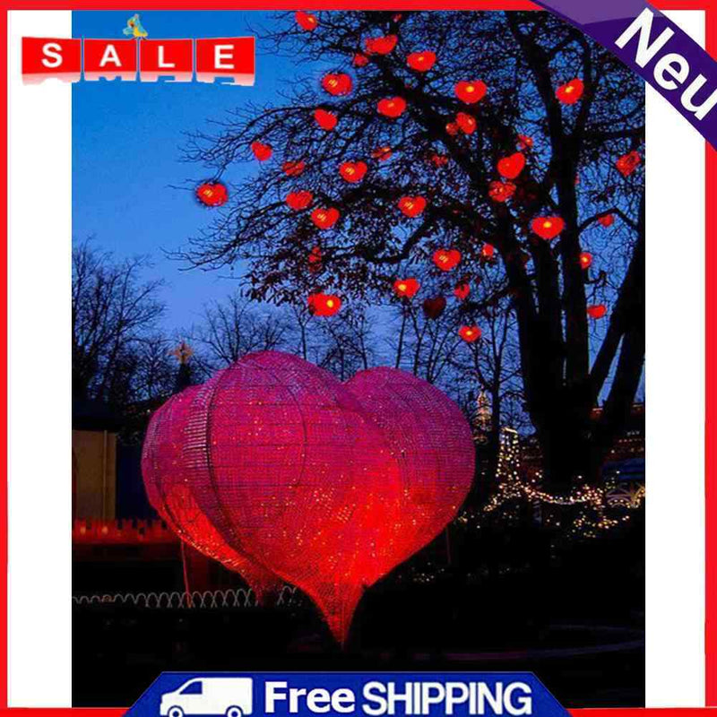 Hand Painted Oil Paint by Numbers DIY Heart Lantern Drawing Wall Decoration Gift