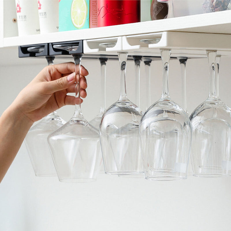 Wine Glass Holder Hanging Punch-free Upside Down Goblet Stemware Hanger She