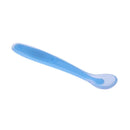 Baby Spoon Soft Silicone Feeding Spoon Learn to Eat Small Spoon(Blue)