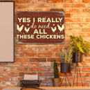 Retro Chicken Letters Metal Plate Painting for Bar Pub Tin Plaque Wall Sign