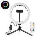 Temperature Ring Video Light Kit Selfie Lamp Tripod Stand 10.2 inch 26cm