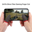 2pcs 24-Stitch Mobile Game Finger Cover Anti-Sweat Anti-Skid (Black Red) Newly